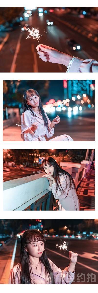 夜景模特