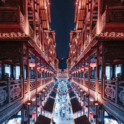 夜景模特