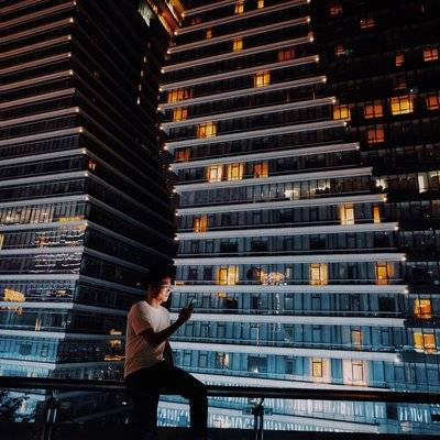 夜景模特
