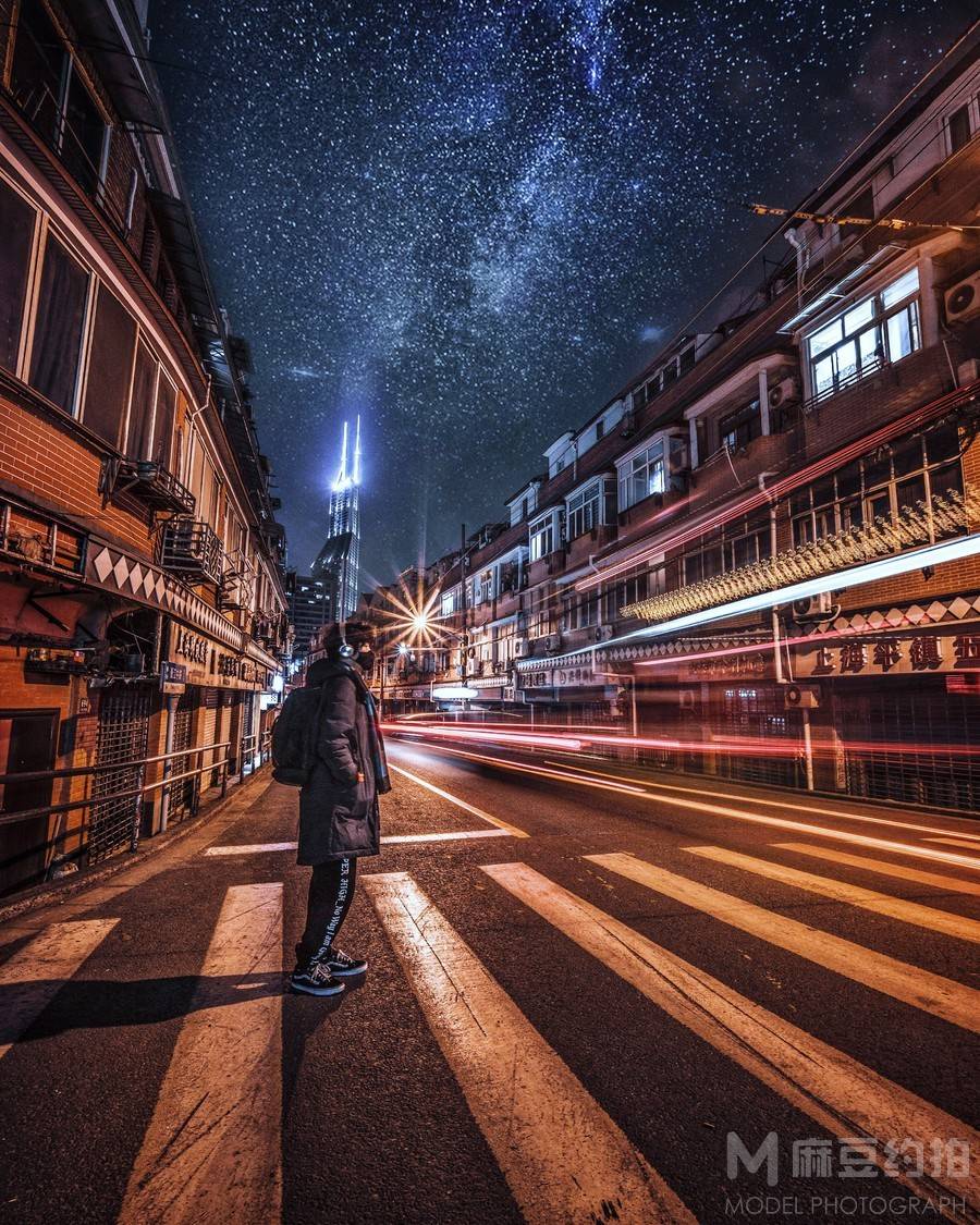 夜景模特