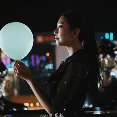 夜景模特