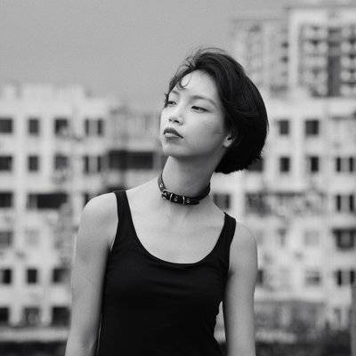黑白模特