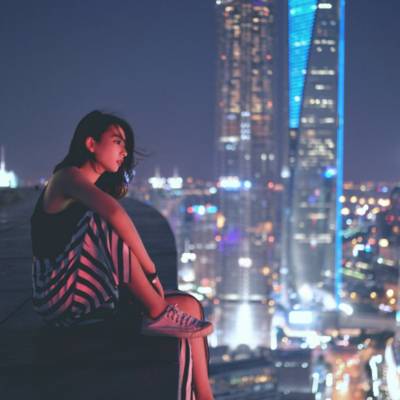 夜景模特