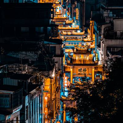 夜景模特