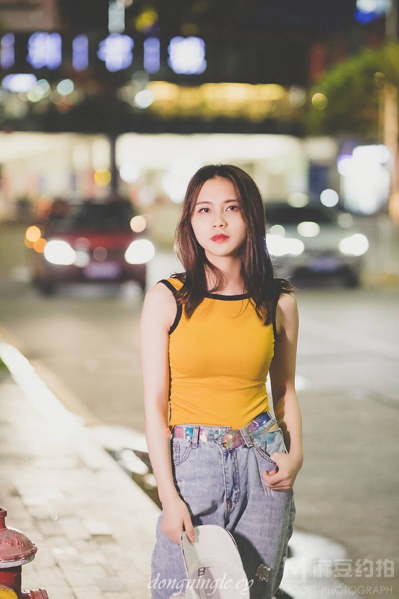 夜景模特