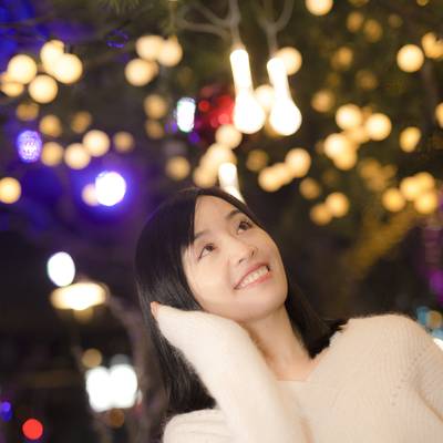 夜景模特
