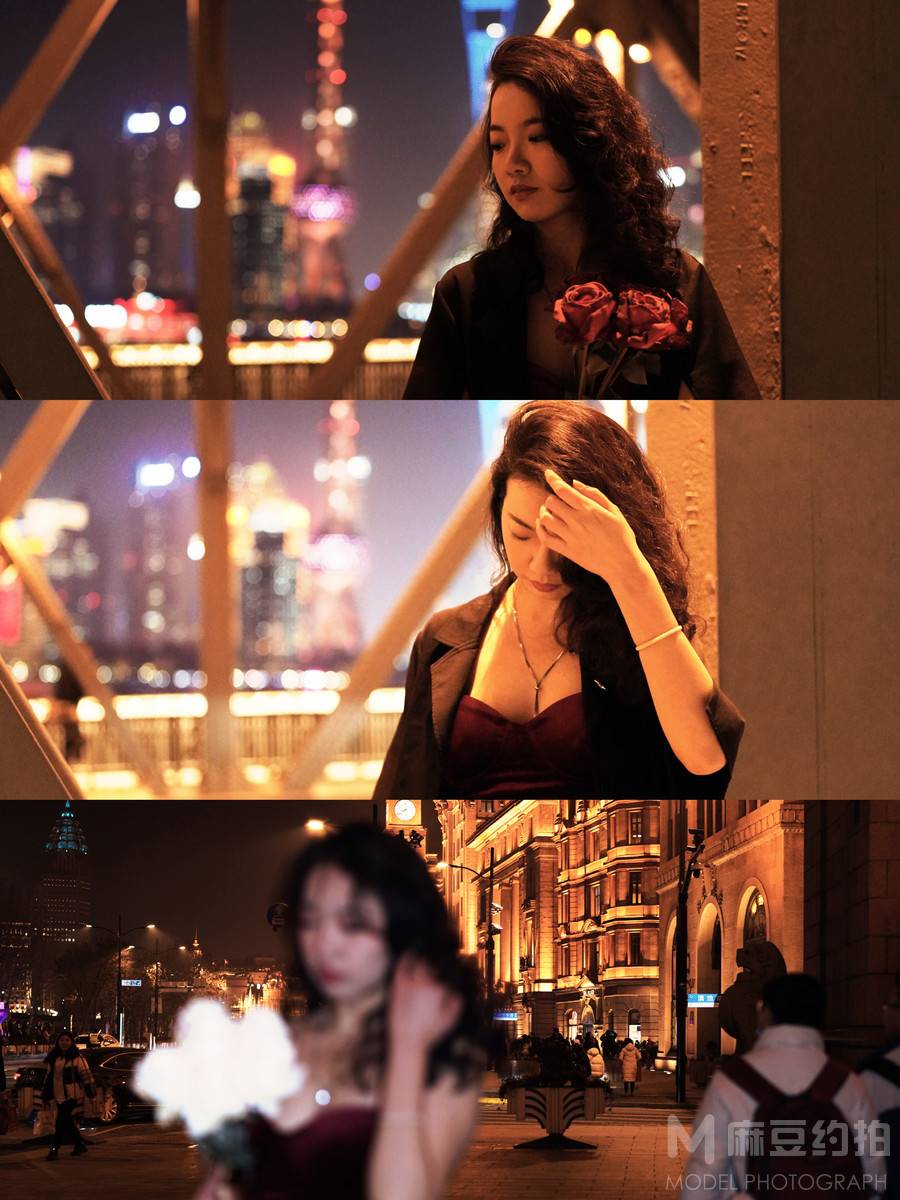 夜景模特